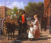 Jacques-Laurent Agasse Flower Seller oil painting on canvas